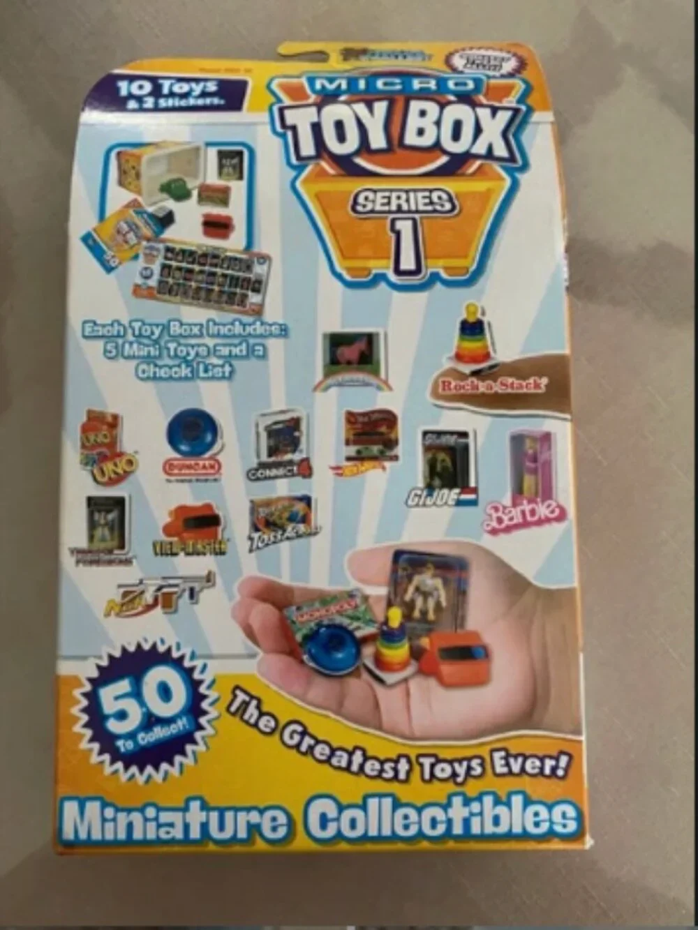 Micro Toy Box Miniature Collectables Series 1 Classic 10 & 2 Stickers
